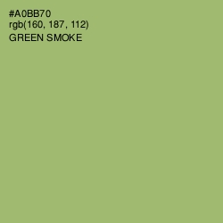 #A0BB70 - Green Smoke Color Image